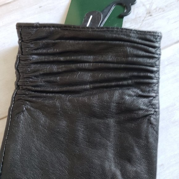 GH Womens Ladies Fine Leather Black Driving Gloves MEDIUM NWT - Picture 4 of 8